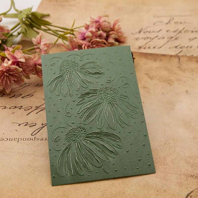 FUGUT 3-D Embossing Folder for Card Making - Plastic Textured Template for DIY Scrapbooking, Paper Crafting and Handmade Art Supplies (3D Daisy Flowers 5.8 x 4.1 in) - Image 5